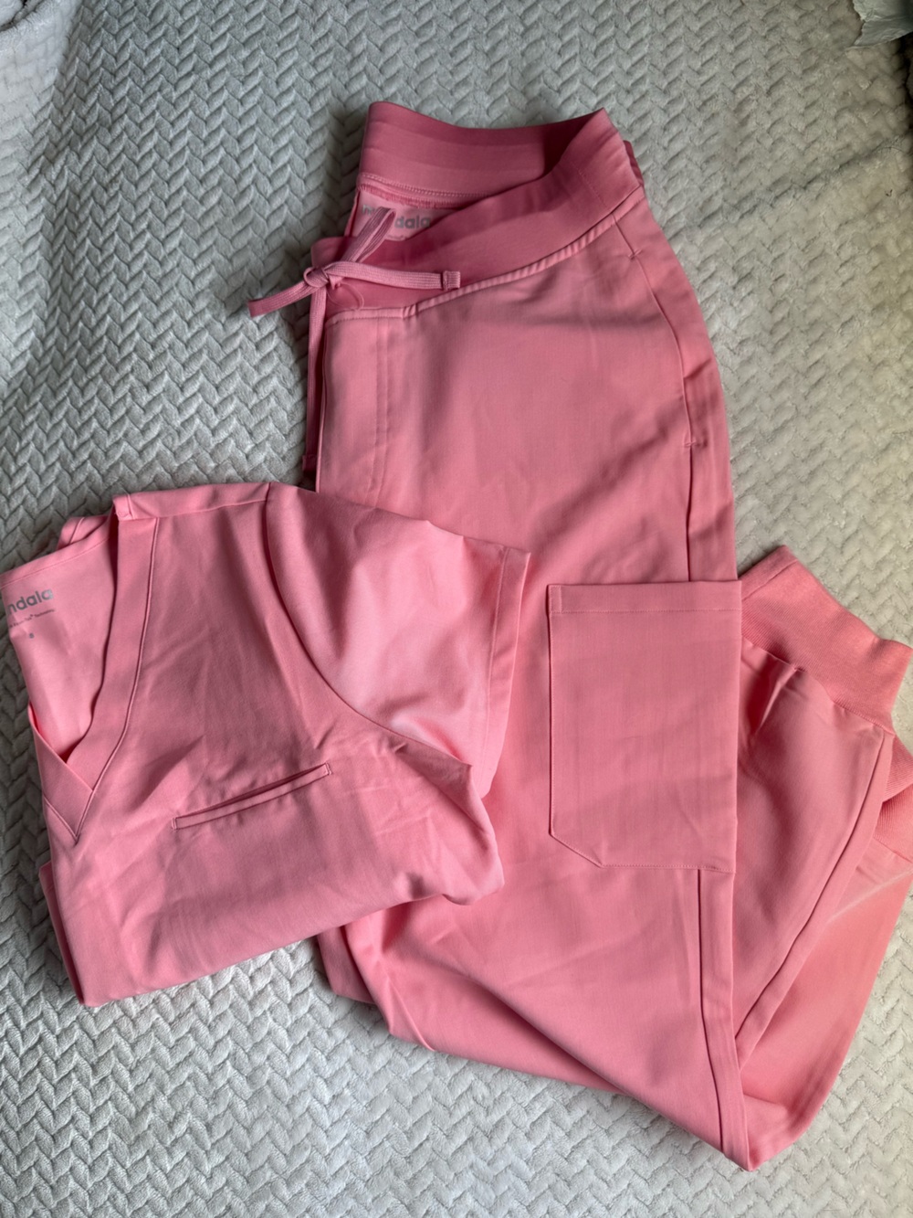 Mandala Pink Women’s Scrub Pants & Top Set